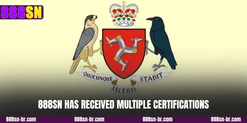 888SN has received multiple certifications