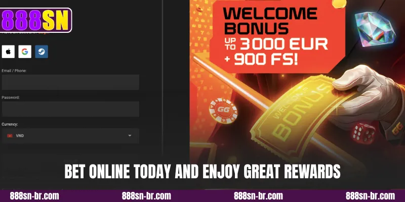 Bet online today and enjoy great rewards