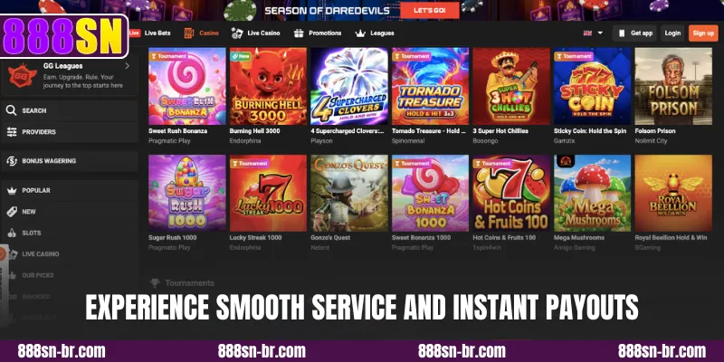 Experience smooth service and instant payouts