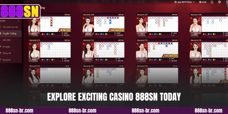 Explore exciting casino 888SN today