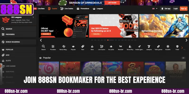 Join 888SN bookmaker for the best experience