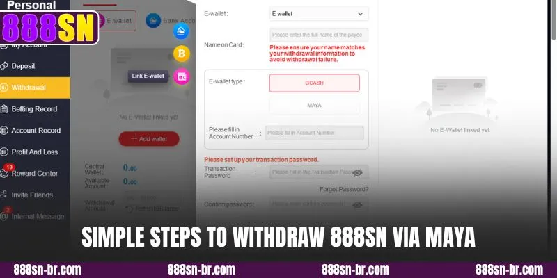 Simple steps to withdraw 888SN via Maya
