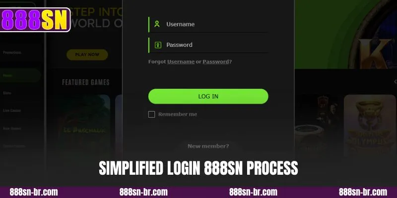 Simplified login 888SN process