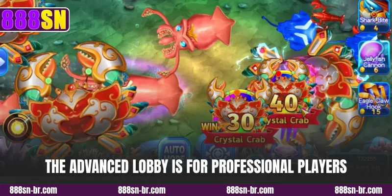 The advanced lobby is for professional players